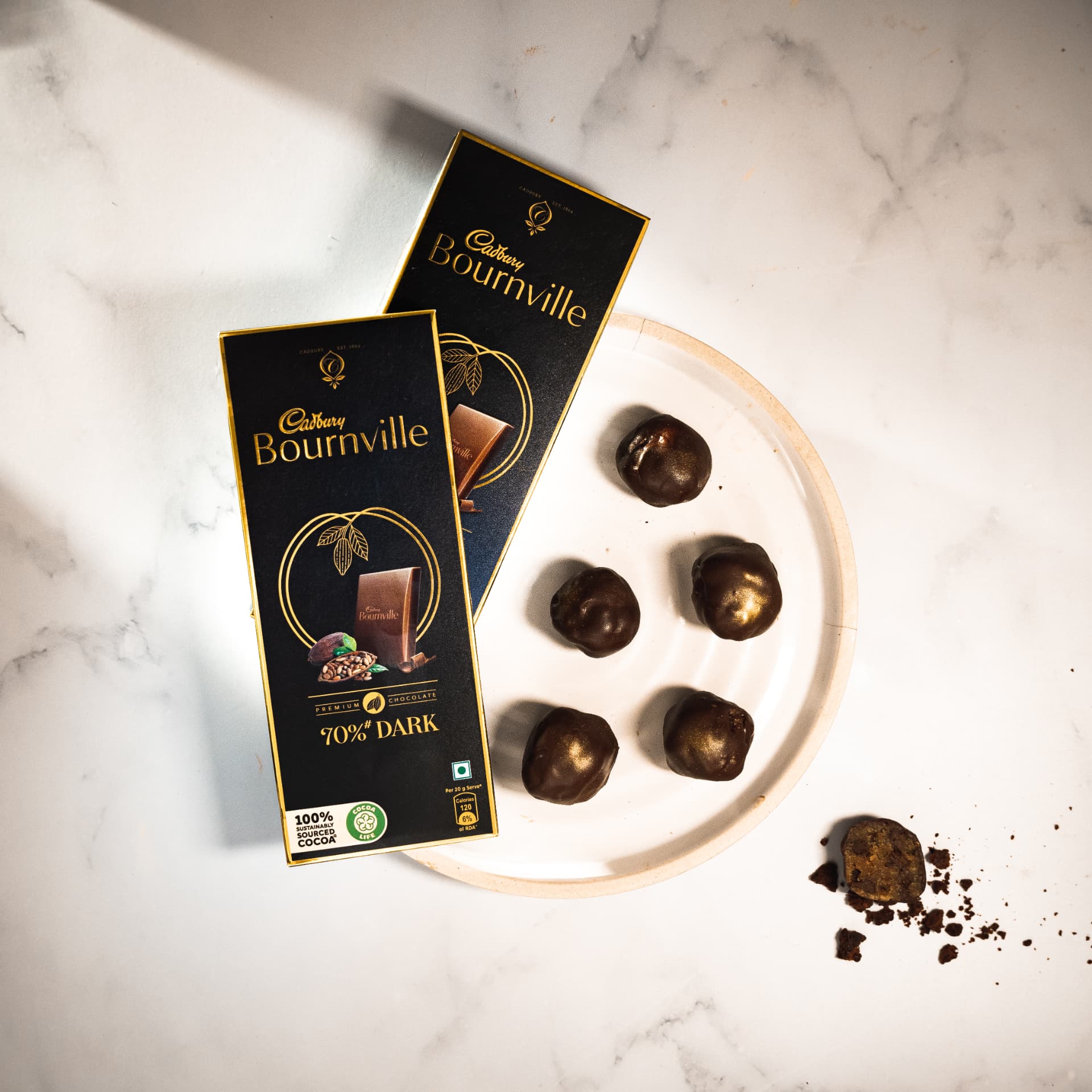 Cadbury Bournville — #IndulgeWithBournville dessert visual